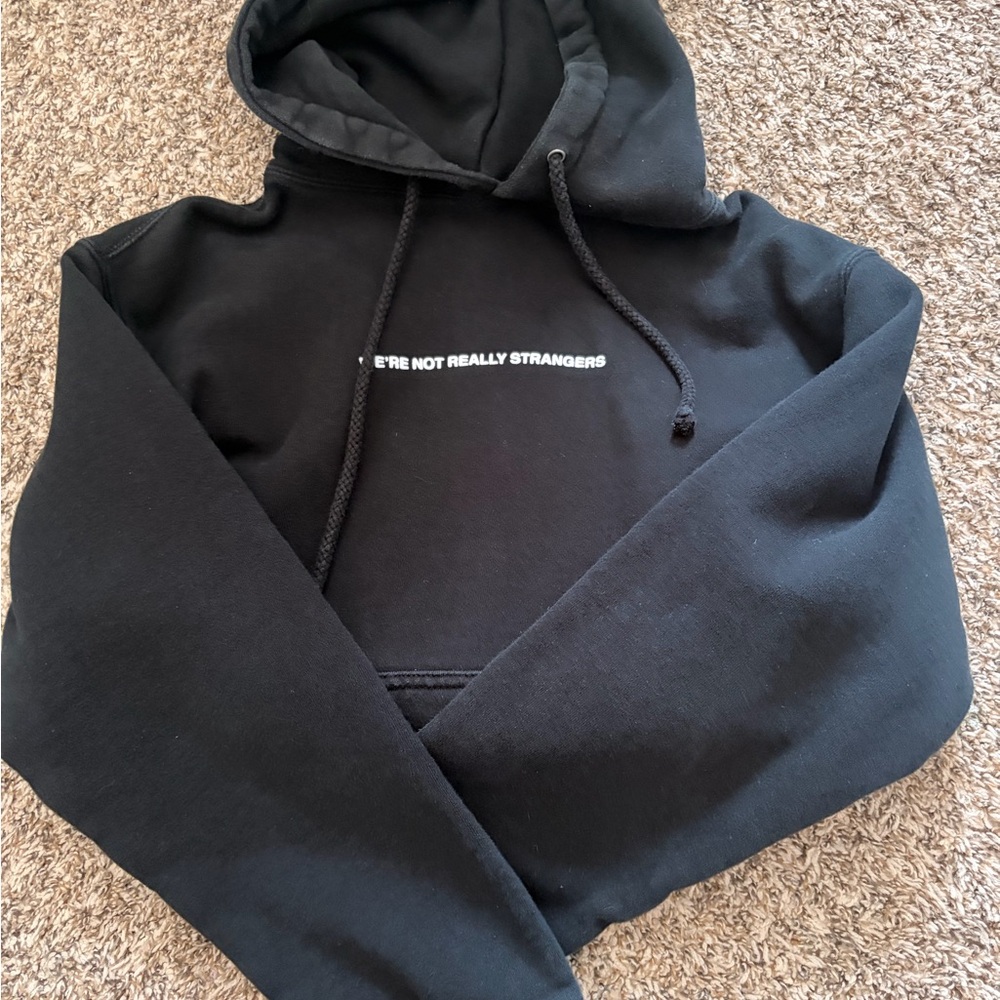 Black Graphic Hoodie Sweater